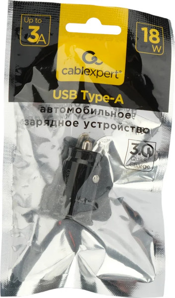 Изображение товара Адаптер питания автомобильный Cablexpert MP3A-UC-CAR22 (черный)
