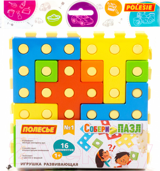 Изображение товара Конструктор Полесье Собери пазл №1 / 93936