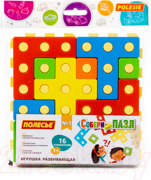 Изображение товара Конструктор Полесье Собери пазл №1 / 93936