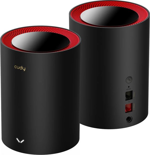 Изображение товара Комплект беспроводных маршрутизаторов Cudy M3000 Black (2-Pack)