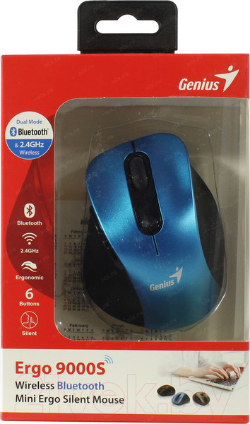 Изображение товара Мышь Genius Ergo 9000S (синий)