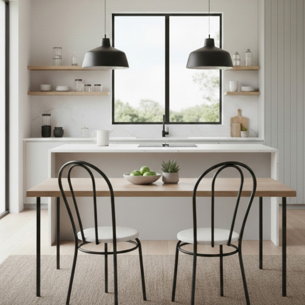 Изображение товара Стул Mio Tesoro Тюльпан (молочный/черный)