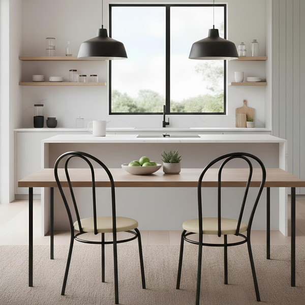 Изображение товара Стул Mio Tesoro Тюльпан (бежевый/черный)