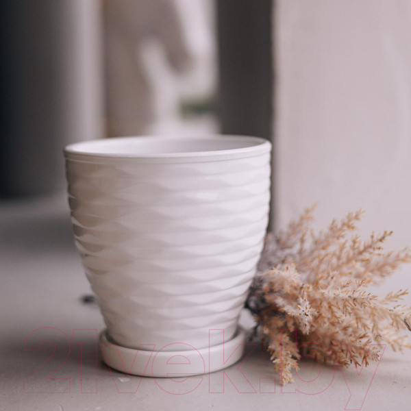 Изображение товара Вазон Вещицы Эллипс Fdtc5 (белый)