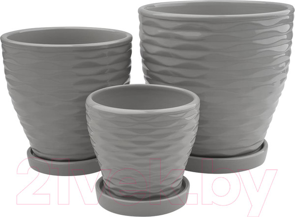 Изображение товара Вазон Вещицы Эллипс Fdtc1 (серый)