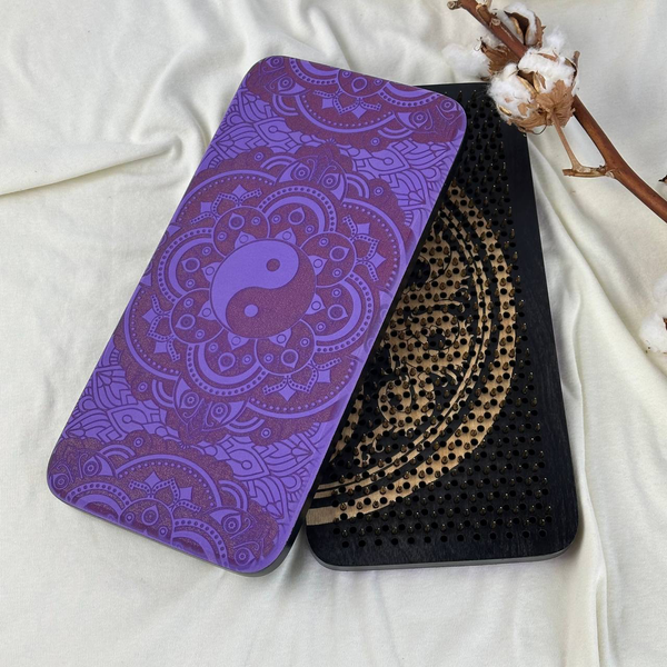 Изображение товара Доска садху Verbayoga KBF005 (Black/Violet Yin Yang, шаг гвоздей 9мм)