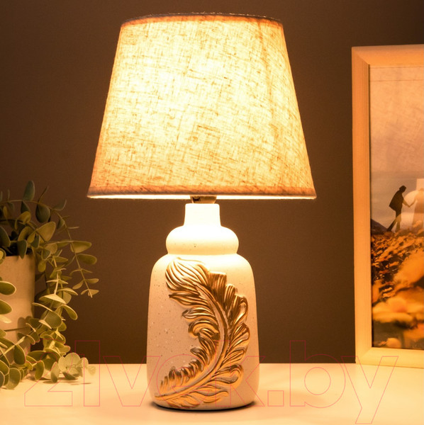 Изображение товара Прикроватная лампа Risalux 16537/1WT / 6250884 (белый/золото)