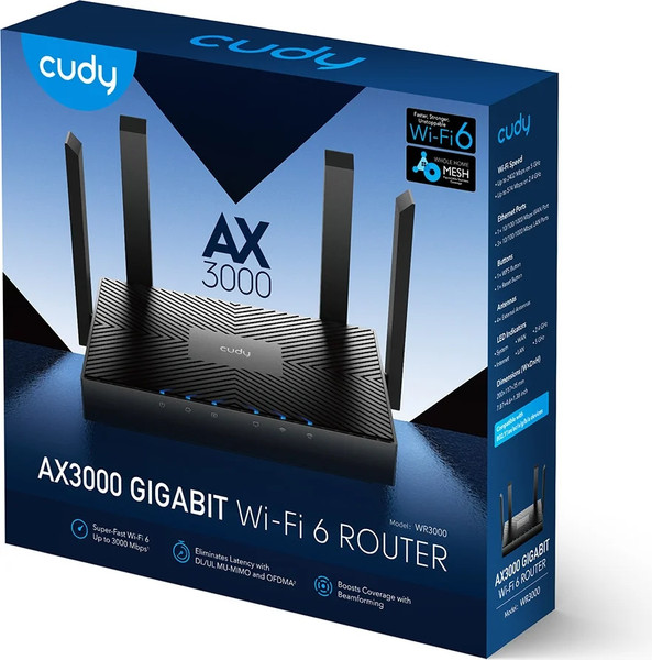 Изображение товара Беспроводной маршрутизатор Cudy WR3000