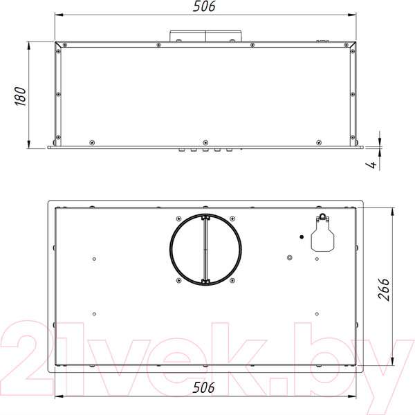 Изображение товара Вытяжка скрытая Akpo Mio Eco 60 WK-4 (белый)