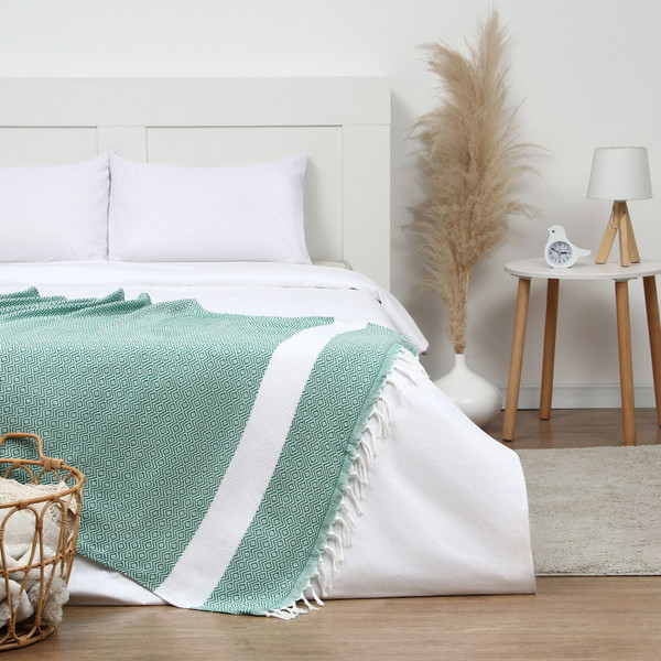 Изображение товара Плед Этель East 100x180 / 10398562 (зеленый)