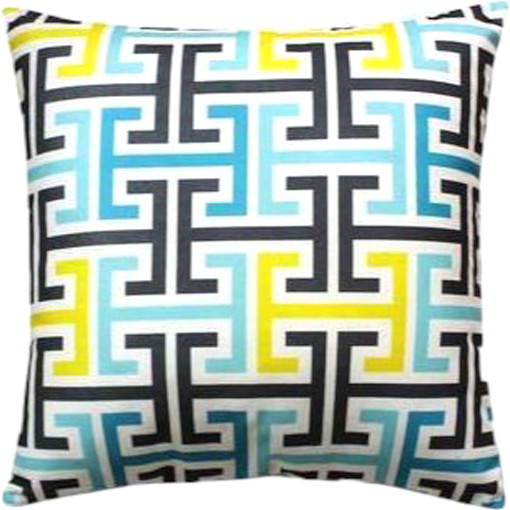 Изображение товара Подушка декоративная MATEX Fantasy Line. Ретро 3 / 28-369 (бирюзовый/желтый)