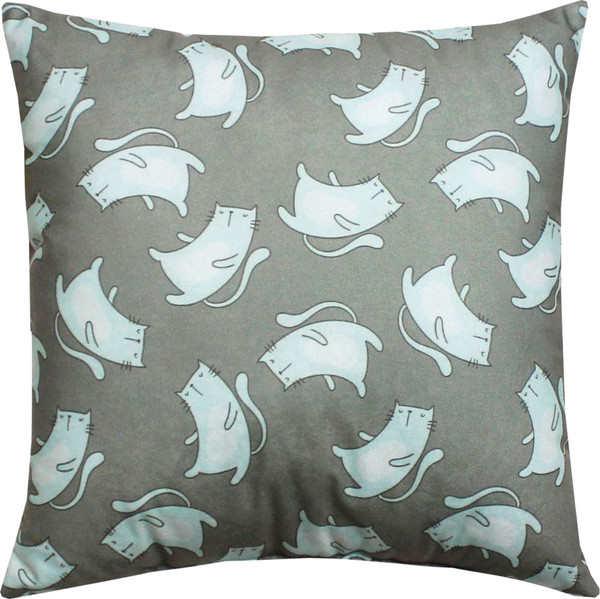 Изображение товара Подушка декоративная MATEX Fantasy. Котомикс / 58-564 (серый/серо-голубой)
