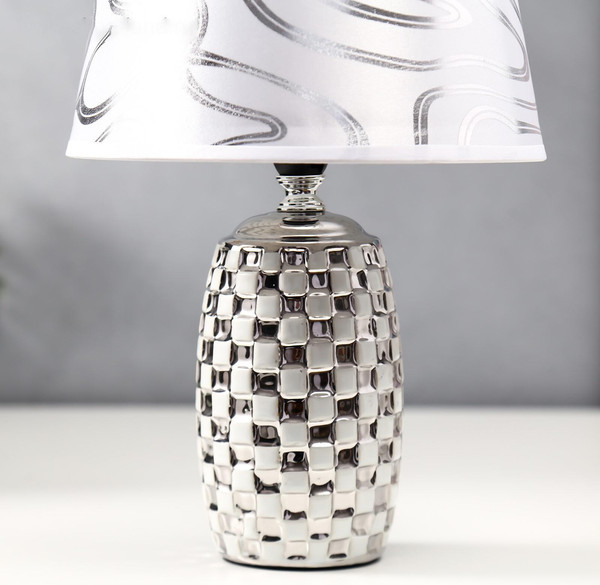 Изображение товара Прикроватная лампа Risalux 36650/1 / 4889669 (белый/серебро)