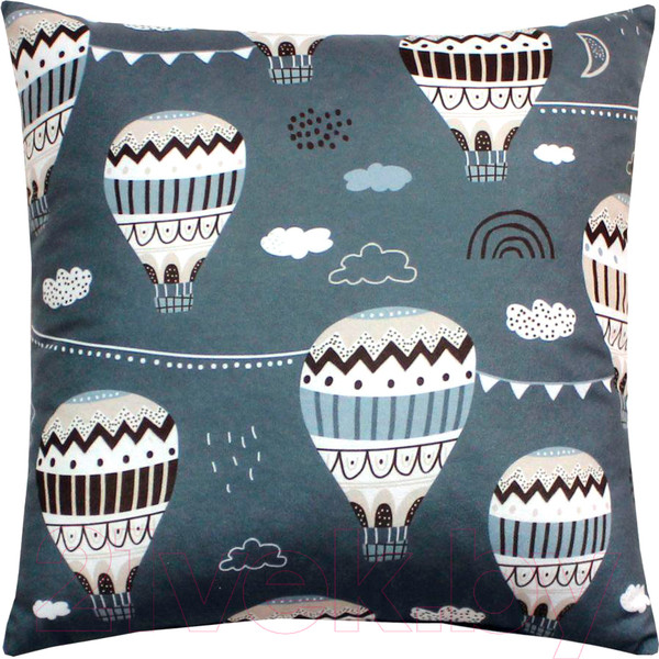 Изображение товара Подушка декоративная MATEX Fantasy. Воздушные шары / 62-585 (серый/белый/черный)