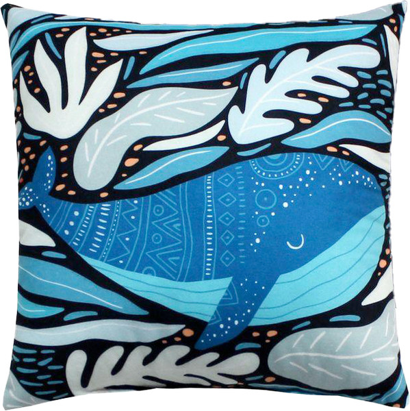 Изображение товара Подушка декоративная MATEX Fantasy. Большой кит / 62-615 (синий/бирюзовый/черный)