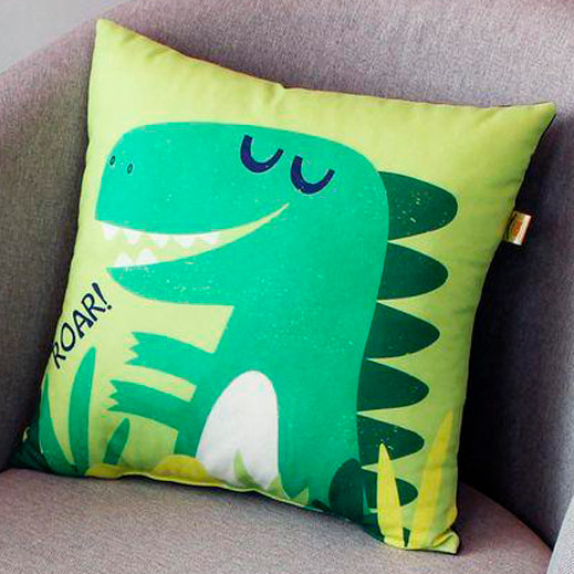 Изображение товара Подушка декоративная MATEX Dino. Roar / 63-575 (фисташковый/зеленый/синий)