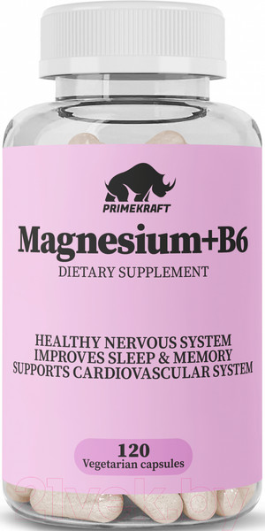 Изображение товара Минерал Prime Kraft Magnesium+B6 VEG CAPS (120 капсул)