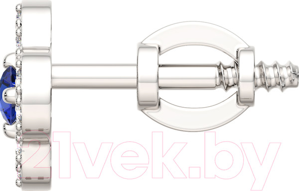 Изображение товара Серьги из белого золота ZORKA 3D1057.14K.W.ZZ (с бриллиантами и сапфирами)