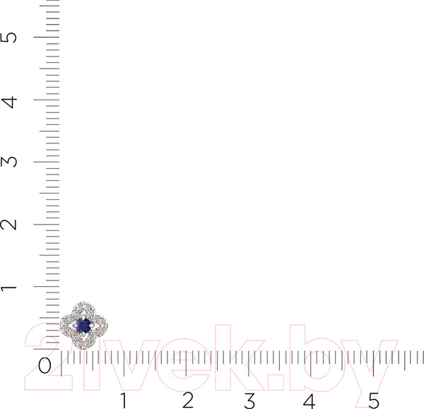 Изображение товара Серьги из белого золота ZORKA 3D1057.14K.W.ZZ (с бриллиантами и сапфирами)