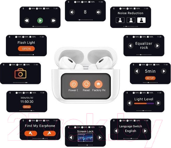 Изображение товара Беспроводные наушники Hoco EW72 TWS Touch Screen + ANC (белый)
