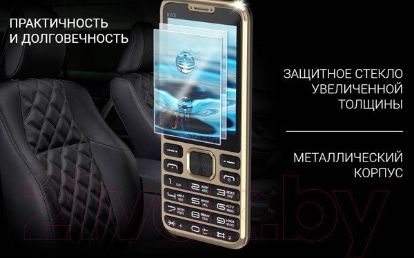 Изображение товара Мобильный телефон Maxvi X10i (металлик/серебристый)