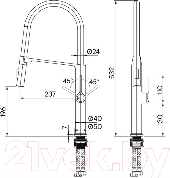 Изображение товара Смеситель Paulmark Barrel Ba214029-BS