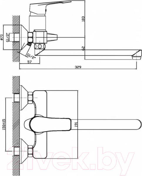 Изображение товара Смеситель Gota Rocio Leone 054710-GOTA