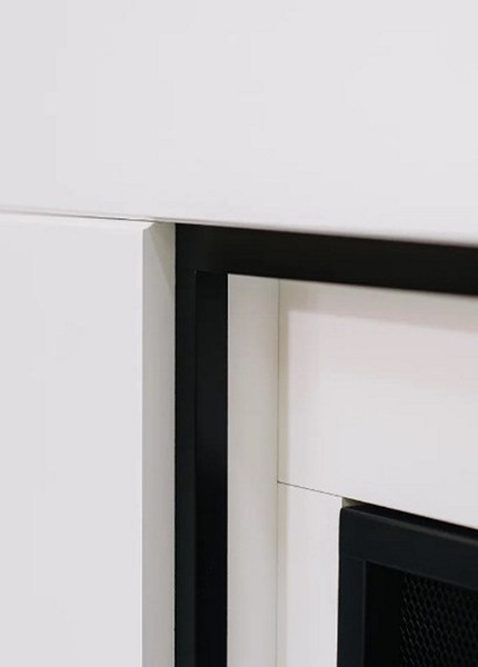 Изображение товара Каминокомплект Смолком Geneva V60 Vision 60 LOG LED (бьянко белый/черный)