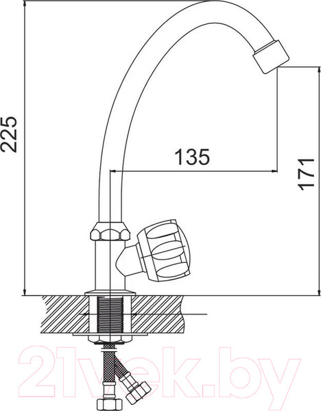 Изображение товара Кран на одну воду Gota Rocio Orio 340010-GOTA