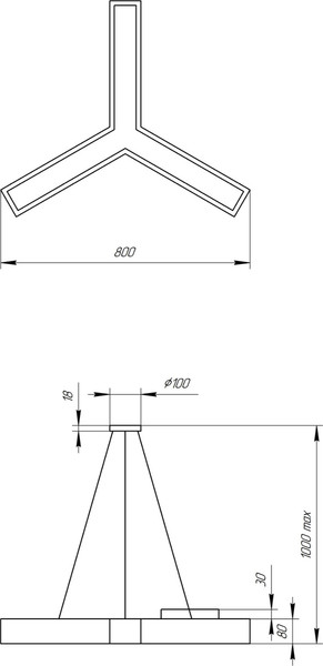 Изображение товара Потолочный светильник ЭРА Geometria Igrek SPO-142-W-40K-044 / Б0050568