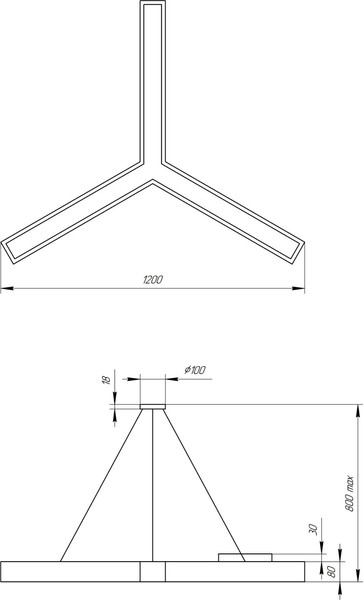 Изображение товара Потолочный светильник ЭРА Geometria Igrek SPO-144-W-40K-066 / Б0050572