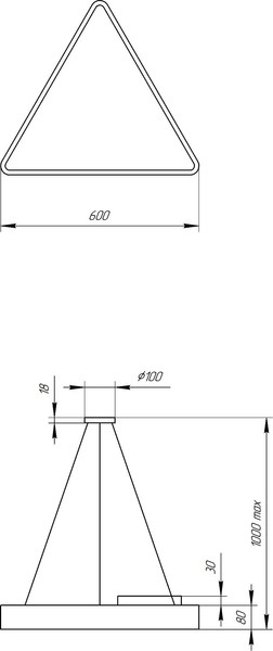 Изображение товара Потолочный светильник ЭРА Geometria Delta SPO-151-W-40K-030 / Б0050574