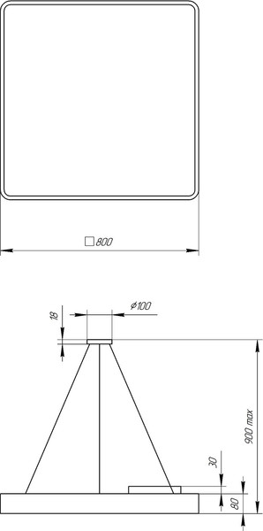 Изображение товара Потолочный светильник ЭРА Geometria Quadro SPO-164-W-40K-110 / Б0050588