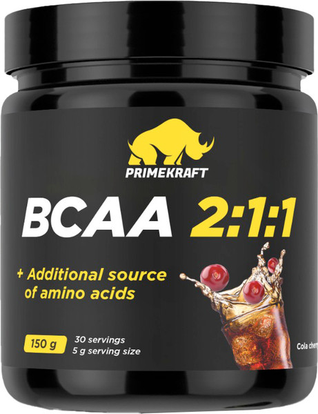 Изображение товара Аминокислоты BCAA Prime Kraft 2:1:1 (150г, кола-вишня)