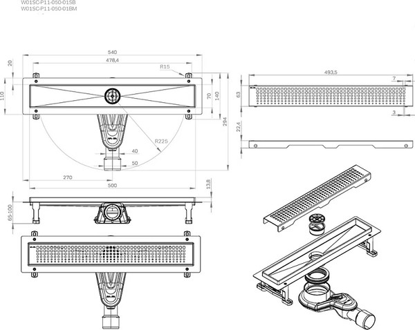 Изображение товара Трап для душа AM.PM Master Flow / W01SC-P11-050-01BM