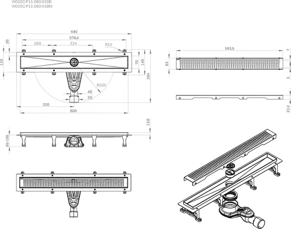 Изображение товара Трап для душа AM.PM Master Flow / W01SC-P11-060-01BM