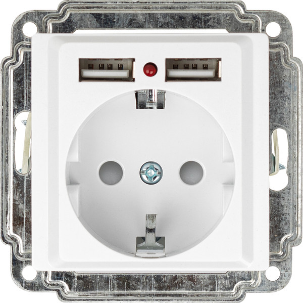 Изображение товара Розетка INTRO Accent 6-410-01 / Б0063689 (белый)