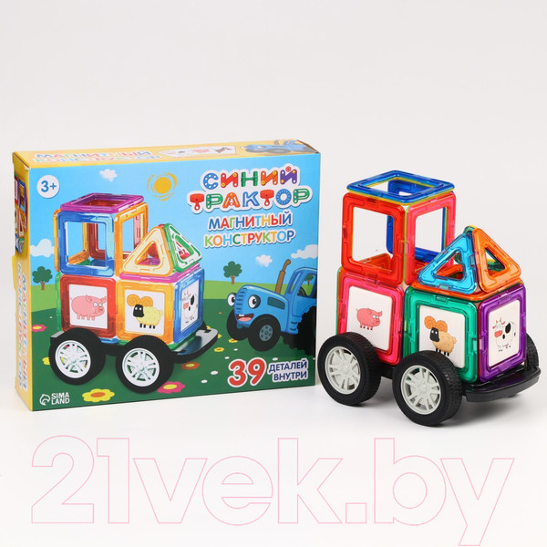 Изображение товара Конструктор магнитный Синий трактор 9949276