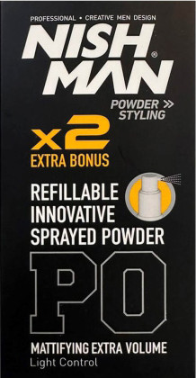 Изображение товара Текстурирующая пудра для волос NishMan P0 Powder Styling (2x20г)