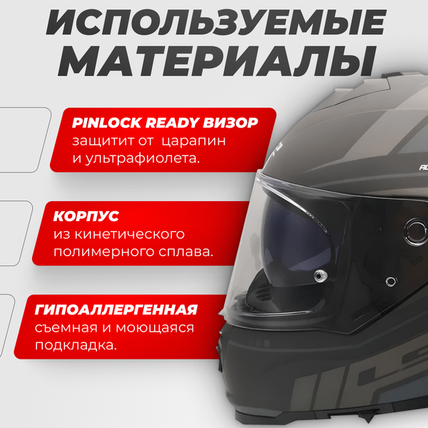 Изображение товара Мотошлем LS2 FF800 Storm II Fist (S, Matt Black)