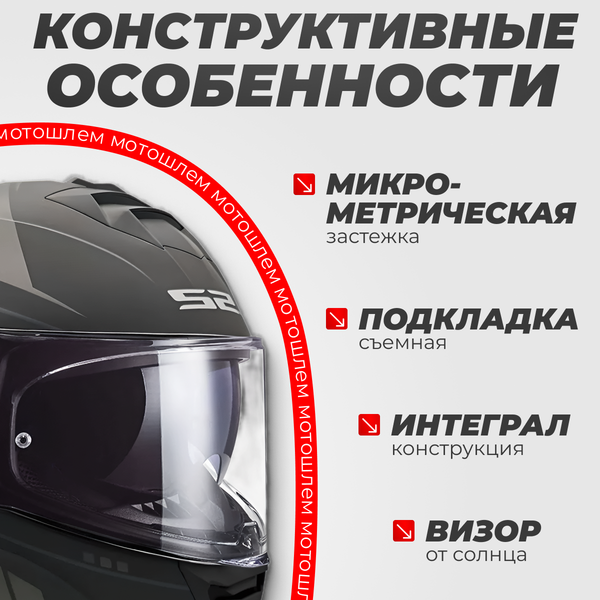 Изображение товара Мотошлем LS2 FF800 Storm II Fist (S, Matt Black)