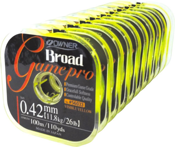 Изображение товара Леска монофильная Owner Broad Game Pro yellow 56033-018
