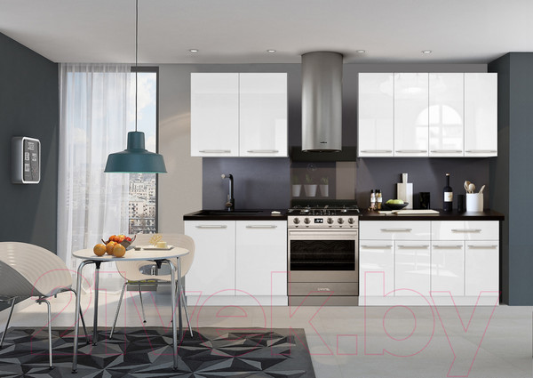 Изображение товара Кухонный гарнитур Кастанье Мила 2.0 (белый глянец)