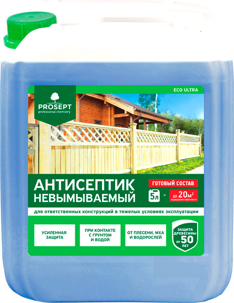 Изображение товара Антисептик для древесины Prosept Eco Ultra готовый состав (5л)