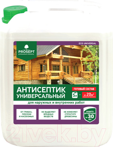 Изображение товара Антисептик для древесины Prosept Eco Universal готовый состав (5л)