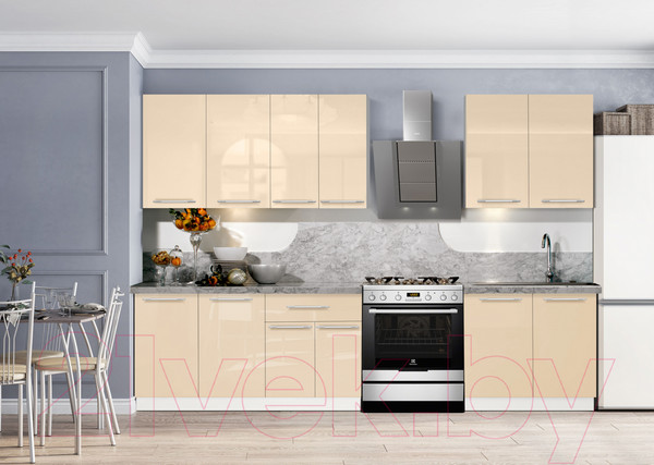 Изображение товара Кухонный гарнитур Кастанье Мила 2.2 (ваниль глянец)