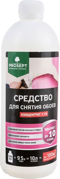 Изображение товара Средство для снятия обоев Prosept Концентрат 1:19 (0.5л)