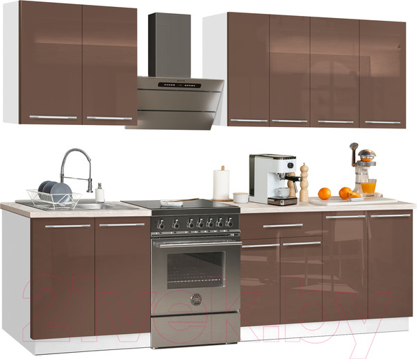 Изображение товара Кухонный гарнитур Кастанье Мила 2.2 (трюфель коричневый)