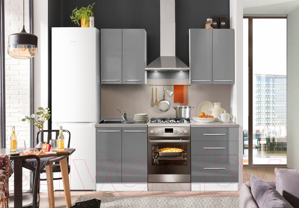 Изображение товара Кухонный гарнитур Кастанье Мила 1.2 (серый пыльный)