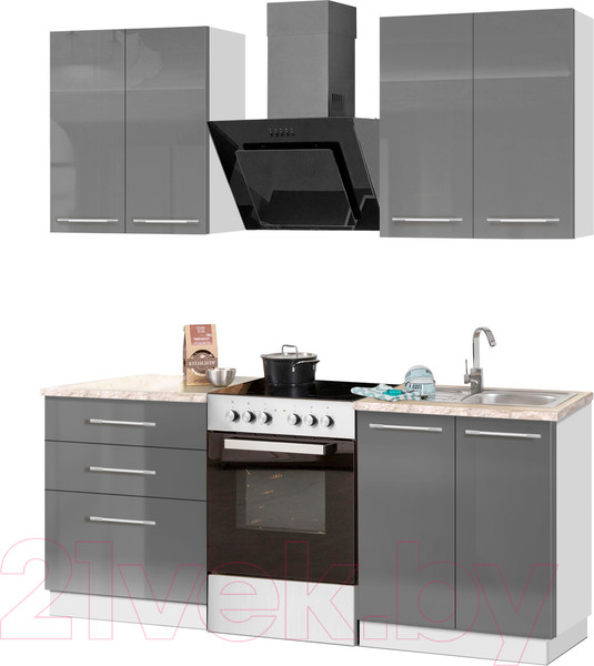 Изображение товара Кухонный гарнитур Кастанье Мила 1.2 (серый пыльный)